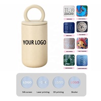 Mug à café en acier inoxydable personnalisé au laser, 500 ml, gobelet isotherme à double paroi, tasse de voyage avec poignée en anneau