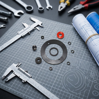 Kit de joints industriels pour amortisseur DKK AS568 PG Standard, couleur personnalisée, NBR/EPDM, résistant à l'huile, joint plat flottant pour cylindre