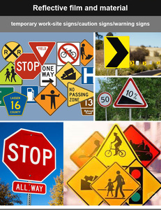 Vinyle réfléchissant prismatique de haute intensité - Matériau réfléchissant économique imprimable pour dé<span class=keywords><strong>coupe</strong></span> au traceur pour les signalisations routières - Product Image 3