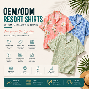 Chemise de resort pour homme en mélange de rayonne, séchage rapide, extensible dans les 4 sens, style tropical hawaïen, fabricant - Product Image 5