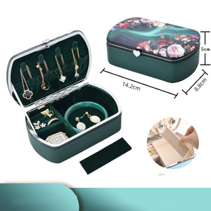 Personalized Logo Printing Travel <b>Leather</b> <b>Jewelry</b> Boxes Portable <b>Jewelry</b> <b>Box</b> Gift <b>Box</b> - Product Image 6