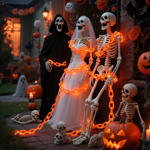 Luces de Cadena de Plástico para Decoración de Halloween, Luces de Cadena Decorativas, Decoraciones de Fantasmas para Fiestas de Halloween - Product Image 4