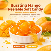 Bonbons gélifiés japonais et coréens personnalisés fourrés à la mangue, jus de fruits pelés, sucrés et vitaminés, sachet de 320g, directement de l'usine