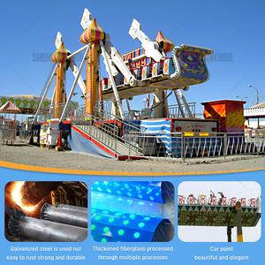Gran Atracción Eléctrica de Alfombra Mágica Árabe para Parques Temáticos al Aire Libre, Equipo de Diversión de Fibra de Vidrio y Acero para Centros Comerciales - Product Image 3