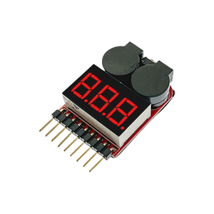 OKY3418 1 8S 2 en 1 Moniteur de puissance à affichage numérique, indicateur de batterie à faible tension, vérificateur, alarme sonore - Product Image 1