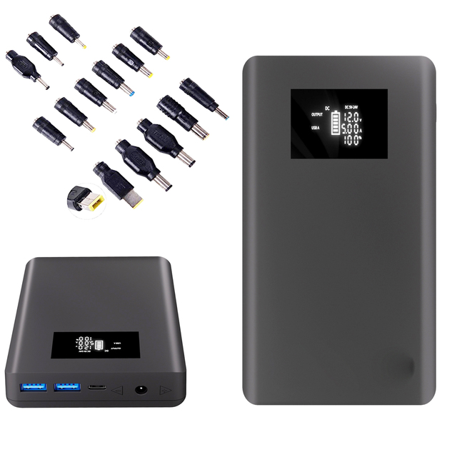 Battery Pack USB C PD 100W 20000mAh 1A 2A 3A 4A 5A 12V 16.5V 19V Laptop Powerbank DC Power Bank 24V 20V for Macbook Pro Air HP