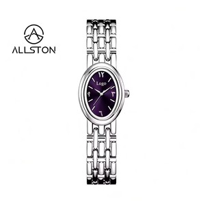Reloj de <span class=keywords><strong>Mujer</strong></span> de Lujo, Marca Famosa, Ovalado, Estilo Antiguo, Números Arábigos Dorados, Movimiento de Cuarzo, Caja de Aleación, Diseño Minimalista y Ligero - Product Image 3