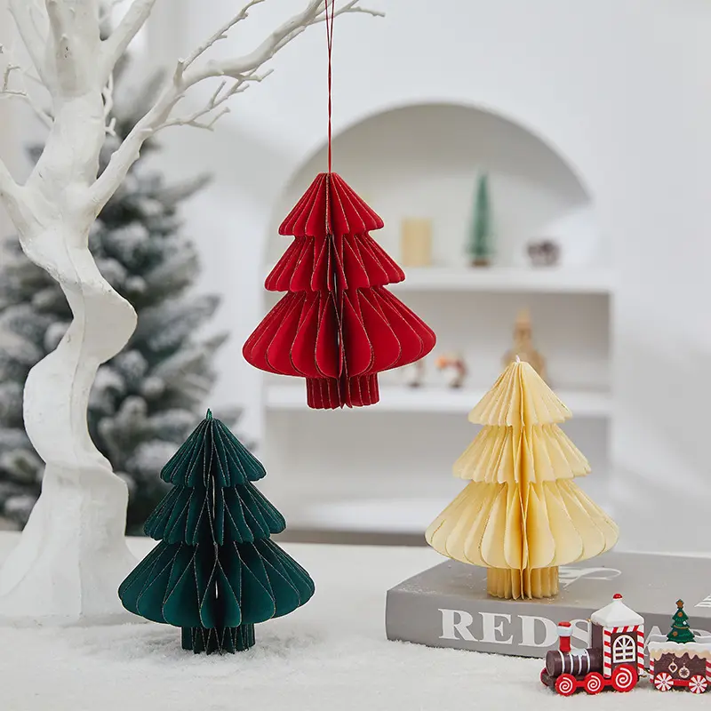 Мини настольный оригами Рождественская елка