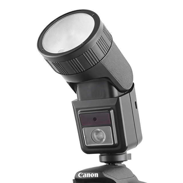 Kamox Rechargeable Speedlight for Canon Nikon Pentax Olympus Fujifilm Flash Photography Round Head Lithium Battery