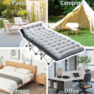 Folding <b>sheet</b> for one person at home simple lunch break artifact office adult nap march outdoor small <b>bed</b> companion recliner - Product Image 2