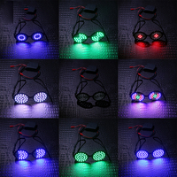 Lunettes LED de scène DJ cool, lunettes LED multicolores pour Halloween, lunettes LED clignotantes, lunettes de rave pour bar, boîte de nuit, soirée dansante
