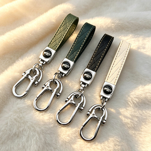 Custom Logo PU Leather Keychain Durable Leather <b>Key</b> Strap Metal Lobster Clasp Car <b>Key</b> Holder <b>Bag</b> Pendant Accessories Wholesale - Product Image 4