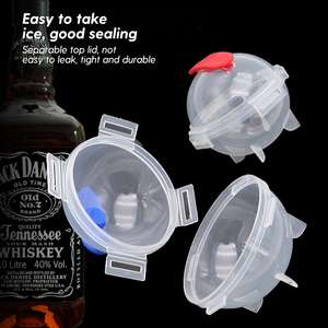 4 Moldes Esféricos Transparentes Reutilizables y Ecológicos para Hacer Bolas de Hielo Grandes, Aptos para Alimentos, para Vodka, Whisky y Hockey sobre Hielo - Product Image 4
