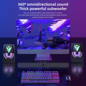 Altavoces de Computadora RGB Portátiles con Cable, Sonido Estéreo, Bajos Potentes de 3W*2, Creativos, USB 2.0, para PC - Product Image 6