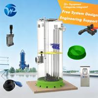 Équipement de station de pompage intégrée pour le traitement des eaux usées, moteur, engrenage - 3KW 380V 100L/h, filtration WUPU mécanique