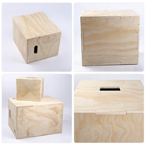 Caja Pliométrica de Madera 3 en 1, Caja de Salto Ajustable de 20/24/30 Pulgadas para Entrenamiento <span class=keywords><strong>Crossfit</strong></span>, Caja Pliométrica para Gimnasio en <span class=keywords><strong>Casa</strong></span> - Product Image 5