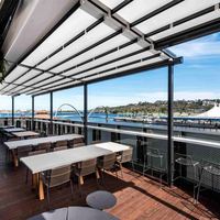 Pergola de restaurant extérieure Foshan, auvent rétractable électrique automatique pour hôtel, villa, cour, protection solaire
