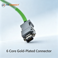 Câbles de communication pour encodeur de moteur servo industriel à conducteur en cuivre isolé PVC 6 conducteurs, indice de protection IP67, double blindage, PLC