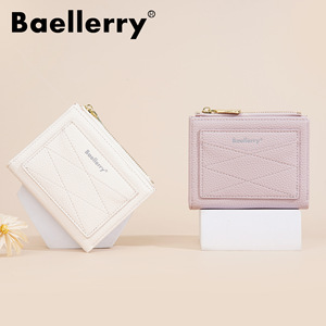 กระเป๋าสตางค์สั้นผู้หญิง Baellerry สีแดง แบบพับสองตอน มีซิปใส่เหรียญ ใช้งานได้หลากหลายในชีวิตประจำวัน - Product Image 3