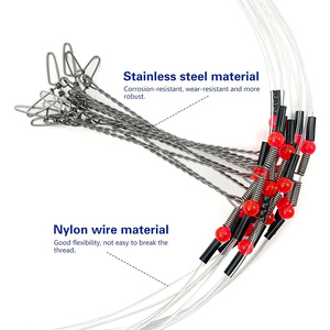 Leaders de pêche, plate-forme de matériel en acier inoxydable avec émerillons de leurre de matériel, plate-forme d'eau salée <span class=keywords><strong>Leader</strong></span> de fil de pêche - Product Image 3