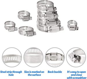 3/4 inch Đài Loan Hose kẹp với hộp kim loại vật liệu cứng 8 mét băng thông xoay kẹp thiết kế - Product Image 5