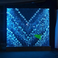 Panel de Burbujas de Agua con Luces LED de Colores del Arcoíris, Diseño de Pared Programable Digital, Decoración para Bodas y Eventos