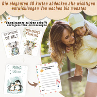 Cartes personnalisées écologiques en papier, imperméables, résistantes à l'huile, durables, pour la croissance du bébé, cartes commémoratives personnalisées privées