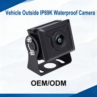 Caméra de véhicule ultra grand angle 165 degrés AHD 1080P IP69K étanche, anti-vandalisme, boîtier métallique, système de sécurité pour camions, bus et flottes