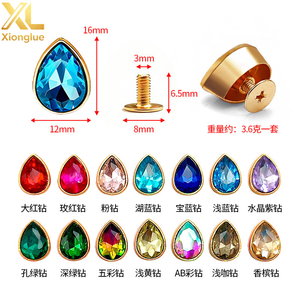 En stock, vis à bain de bainure en alliage d'or et d'argent, rivets, décorations pour vêtements, chaussures, sacs, colliers, cuir, décalcomanies colorées - Product Image 4