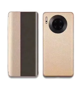 Huawei Mate 30 가죽 보호 플립 케이스 휴대 전화 커버 용 미끄럼 방지 디자인