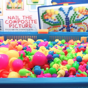 Nouveau Design Intelligent 3D Puzzle Jeux Jigsaw <span class=keywords><strong>Jeu</strong></span> de société 296 Pièces en plastique Grain Champignon Nail Beads à un prix - Product Image 3