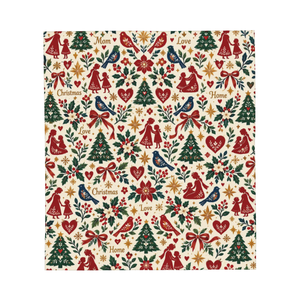 Couverture de lit d'hiver en tissu polyester imprimé personnalisé OEM avec motif de chaussette de Noël - Product Image 4