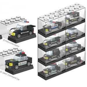 WYL assemblaggio Diy Mini mattoncini di costruzione della serie della <span class=keywords><strong>polizia</strong></span> piccoli blocchi di costruzione di particelle auto Set Puzzle scatola regalo giocattolo fatto da te - Product Image 5