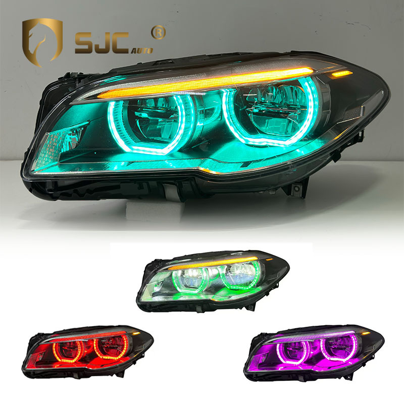 Sjc Rgb LED Headlight Assembly For BMW 5 Series F10 / F11 / F18 2011-2018 Rgb Multi-Color DRL