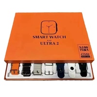 Set de Regalo Ultra Smart S100 7+3: Auriculares Inalámbricos, Estuche para Reloj, 7 Correas, Incluye Función de Brújula, Reloj Inteligente
