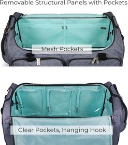 Échantillon gratuit Sac de voyage pliable à roulettes de 28 pouces Porte-vêtements roulant Bagages Danse Duffle Bag avec porte-vêtements - Product Image 6