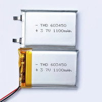 Batterie LiPo 3,7 V 1200 mAh LP603450 Série 603450 Rechargeable Li-Polymère pour l'alimentation des produits numériques Stock pour utilisation sur ordinateur portable