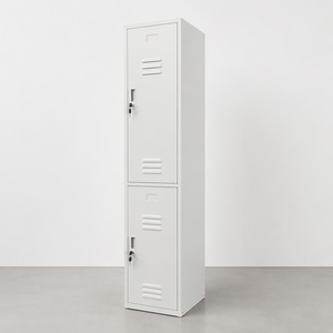 Portable Metal Clothes Cabinet Office Changing Room 2 Tier Iron Steel School Lockers for Storage - Product Image 2