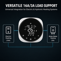 Termostato inteligente WiFi y controlador de temperatura para calefacción, 5 + 2/6 + 1/7 días programables, funciona con Alexa y Google Home