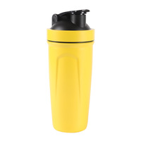 500ml Simple Paroi Vélo Gym Sports En Acier Inoxydable Personnalisé Protéine Lait Shaker Bouteille Tasses Gobelets 17oz