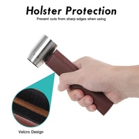 Broca manual de acero inoxidable de longitud extendida para carpintería, herramienta multifunción de supervivencia al aire libre con mango de PU y tornillo manual