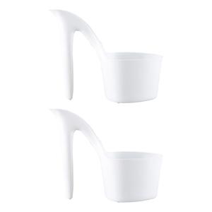 Ornamenti da tavolo per interni/esterni bianchi con tacco alto a forma di vaso di fiori Patio giardino arredo giardino casa fioriere - Product Image 1