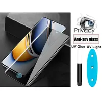 Verre trempé anti-espion UV à colle intégrale pour Samsung Galaxy S25 S23 Ultra S22 Note 20 S21 S20 S24 S25 Plus – Protection d'écran