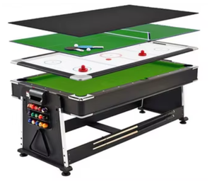<span class=keywords><strong>Table</strong></span> <span class=keywords><strong>de</strong></span> jeu multifonctionnelle rotative 4 en 1 <span class=keywords><strong>de</strong></span> 7 pieds, nouvelle mode, avec billard/<span class=keywords><strong>hockey</strong></span> sur air/tennis/<span class=keywords><strong>table</strong></span> à manger - Product Image 2