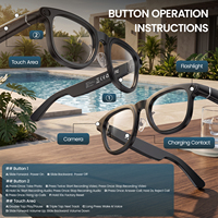 Lunettes Intelligentes avec Traduction IA, Verres Photochromiques, Vidéo 1080P, Étanchéité IPX-6, Musique, Appels, Caméra WiFi, Étui de Recharge
