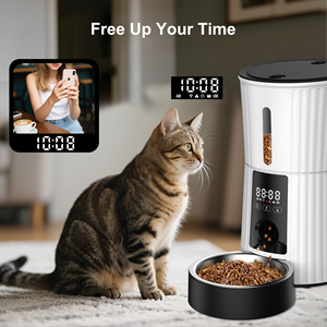Distributeur automatique de nourriture pour chat et chien 4L avec connexion WiFi, écran tactile LED, enregistreur vocal et système anti-blocage - Product Image 6