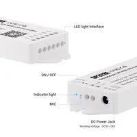Contrôleur LED SPI intelligent adressable RGBIC pour bande LED, avec variateur d'intensité, application BT Mesh, télécommande RF 2.4G et synchronisation de groupe, compatible 5V 12V 24V
