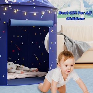 Rocket Ship Teepee Child Pop-up Small Space Playhouse <strong>Indoor</strong> Fun Kids <strong>Play</strong> <strong>Tent</strong> with Lights - Product Image 4
