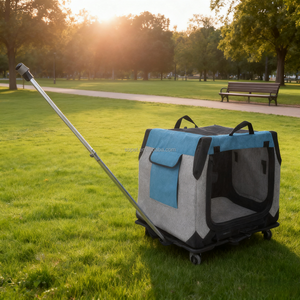 Cao Cấp Sang Trọng Cán Du Lịch Con Chó Thùng Mềm Mặt Mèo & Con Chó Tàu Sân Bay Trên Bánh Xe Thoáng Khí & Hiện Đại Cho Vừa Giống Chó Mèo - Product Image 4