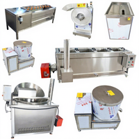 Équipement semi-automatique de friture Ligne de production de frites Chips de patates douces Machines pour la friture